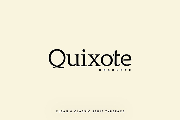 Пример шрифта Quixote Obsolete